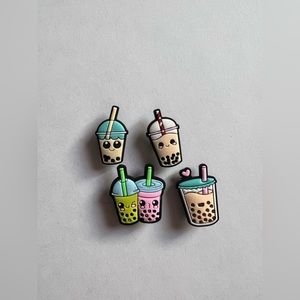 New COFFEE LOVERS 4 Piece Crocs Charms Set